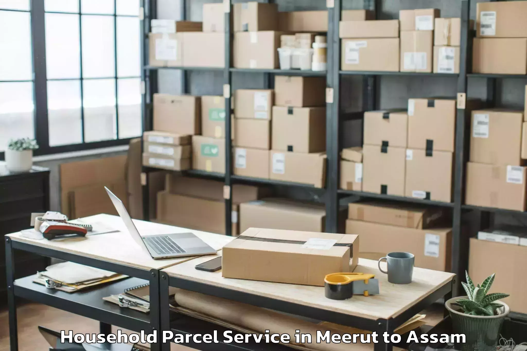 Top Meerut to Guwahati Airport Gau Household Parcel Available